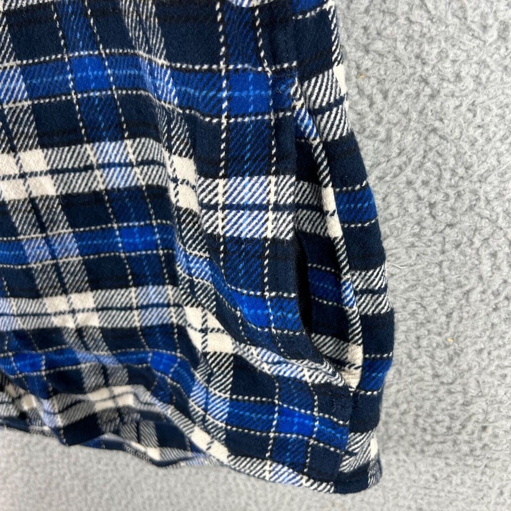 Orvis Shirt Mens Extra Large Heavyweight Flannel Blue Plaid Pockets Shacket - Picture 5 of 14